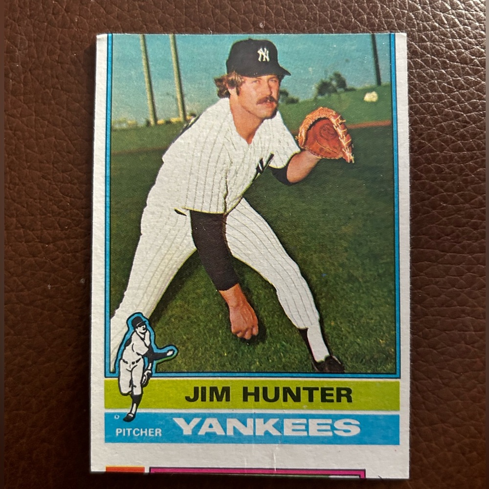 Jim Hunter 1976 Topps Error Card